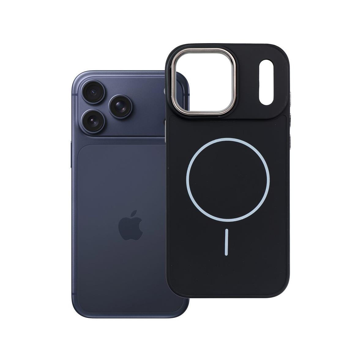 Futerał do iPhone 17 PRO MAX Frame Mag Cover zgodny z MagSafe czarny