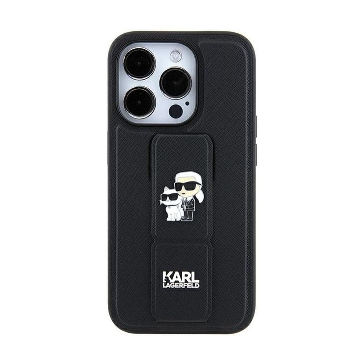 KARL LAGERFELD futerał do IPHONE 11 KLHCN61GSAKCPK (Gripstand Saffiano KC PIN) czarny