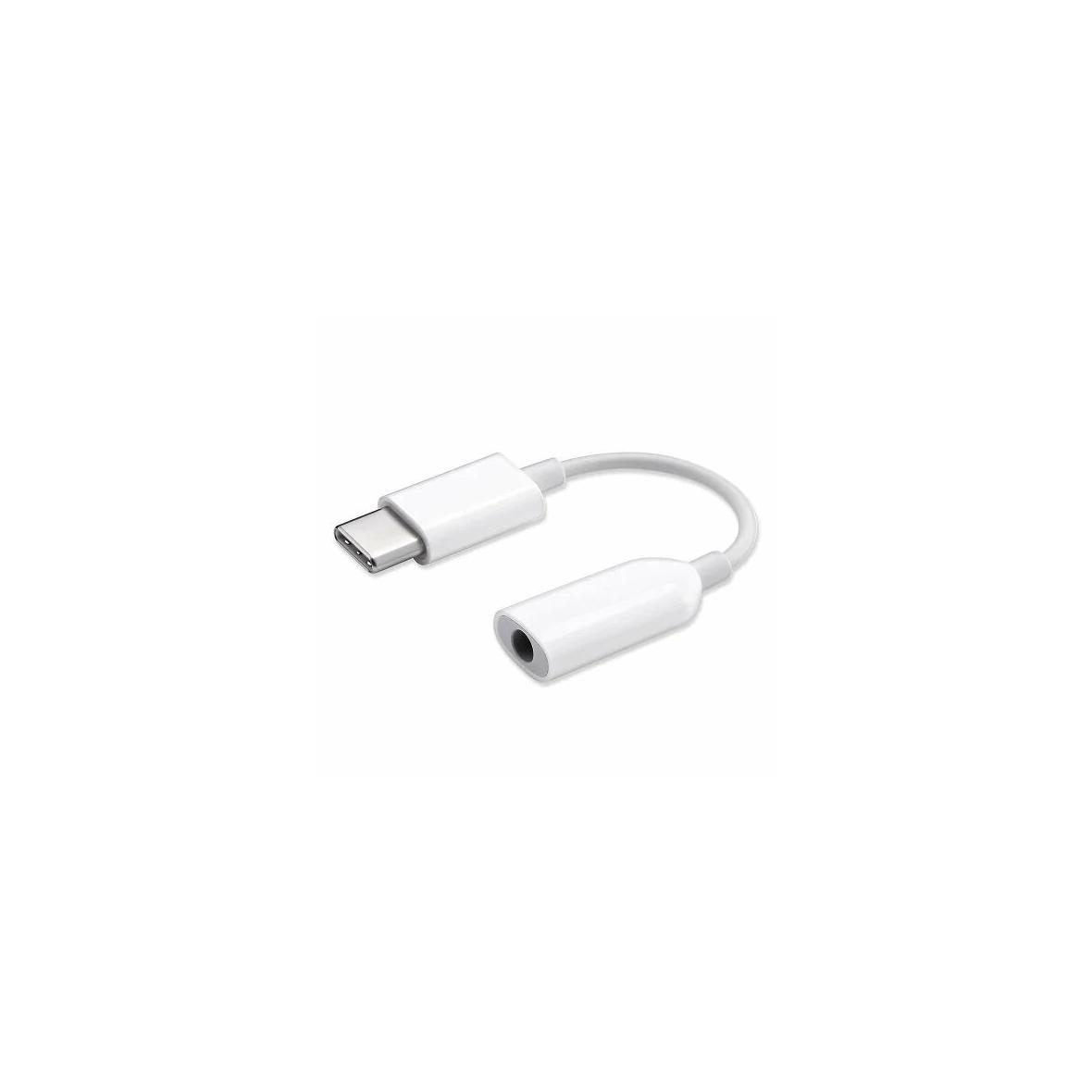Oryginalny adapter Xiaomi AUX Typ C (męski) do Jack 3,5 mm (żeński) biały bulk