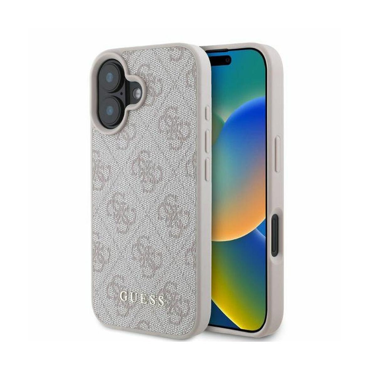 GUESS futerał do IPHONE 16 GUHCP16SG4GFPI (PU 4G Classic) różowy