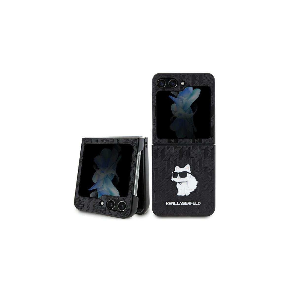 KARL LAGERFELD futerał do SAMSUNG Z FLIP 5 KLHCZF5SAPCHNPK (Saffiano Mono Choupette PIN) czarny
