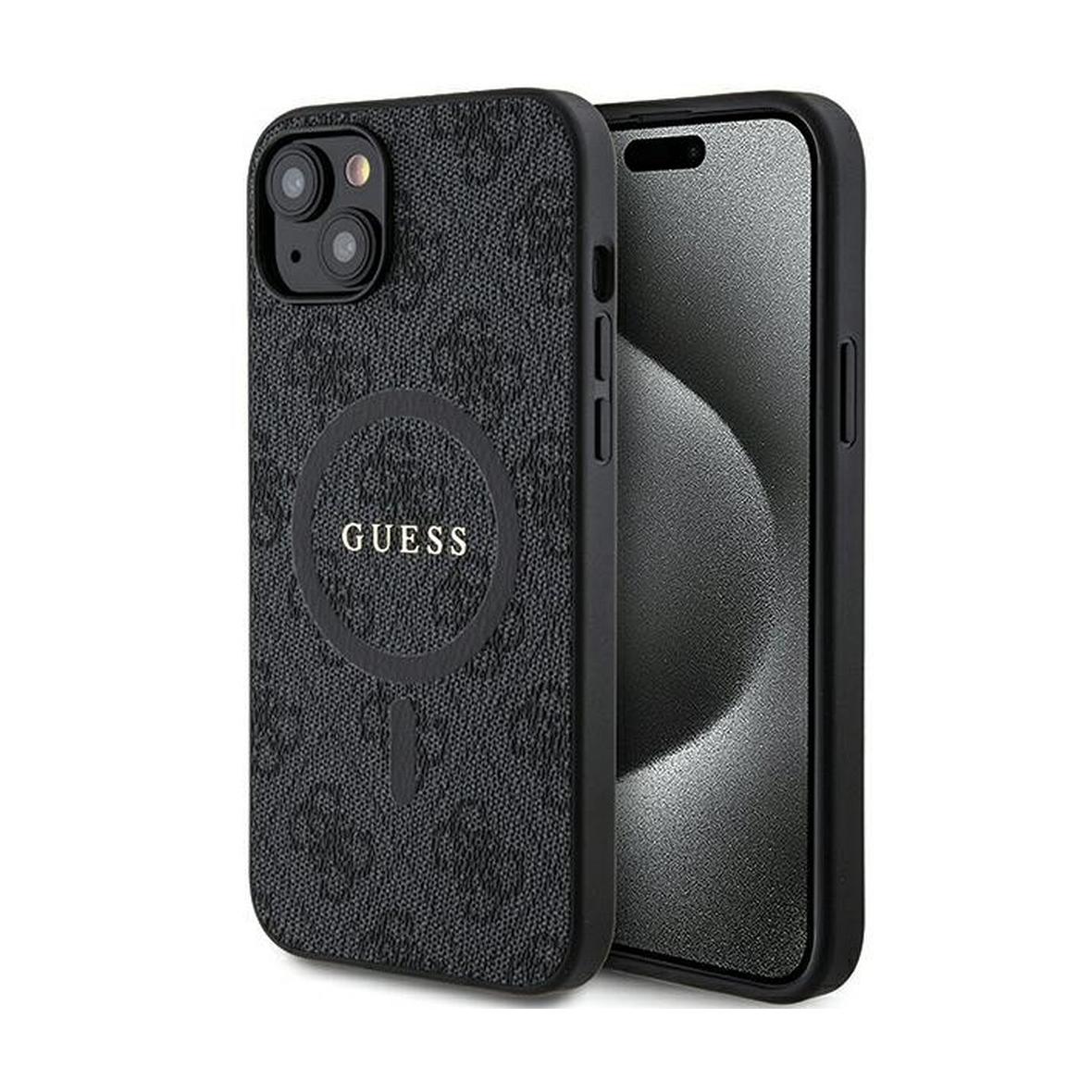 GUESS futerał do IPHONE 14 kompatybilny z MagSafe GUHMP14SG4GFRK (4G Ring classic logo) czarny