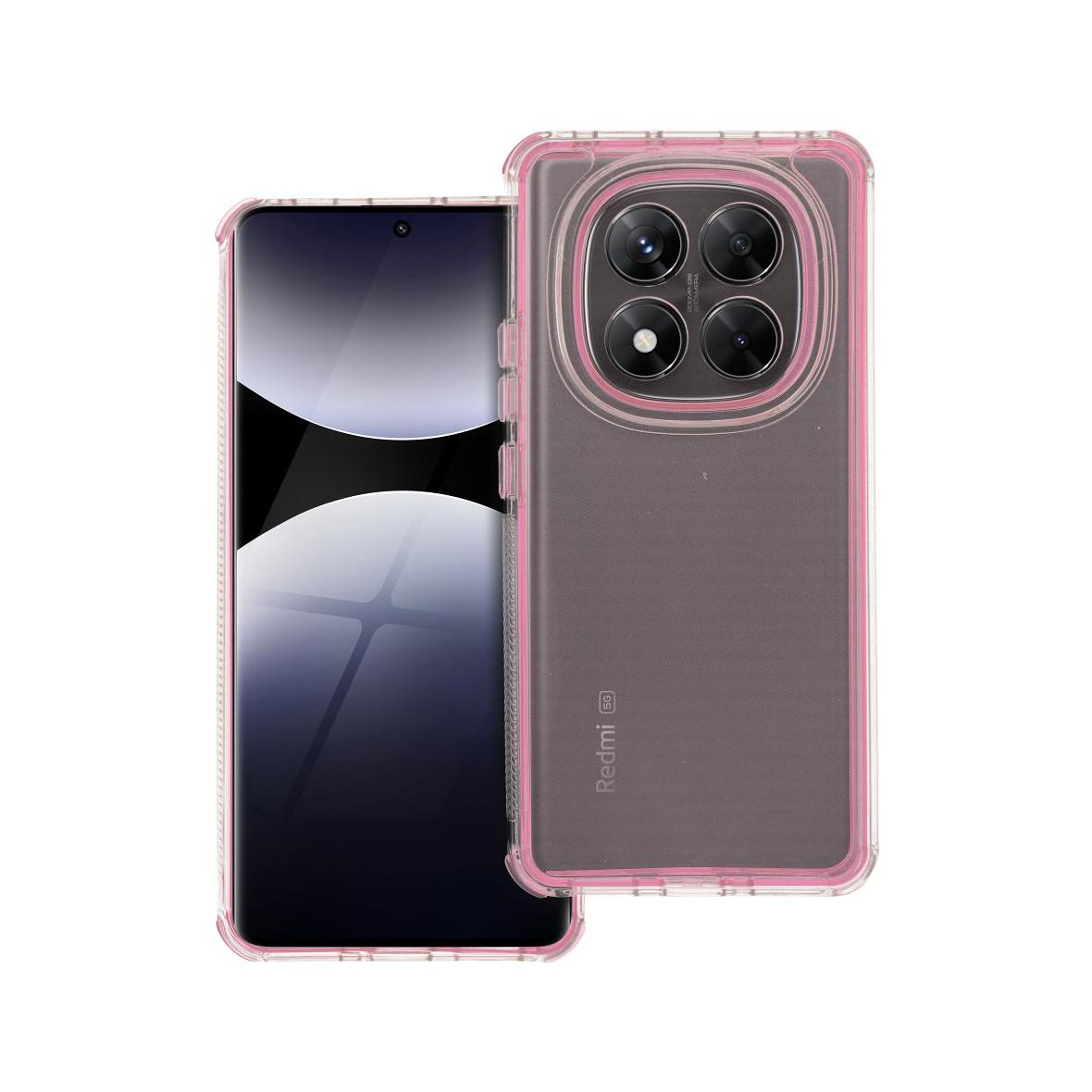 Futerał do Xiaomi Redmi Note 14 PRO 5G / 14 PRO PLUS 5G Matrix Clear pudrowy róż