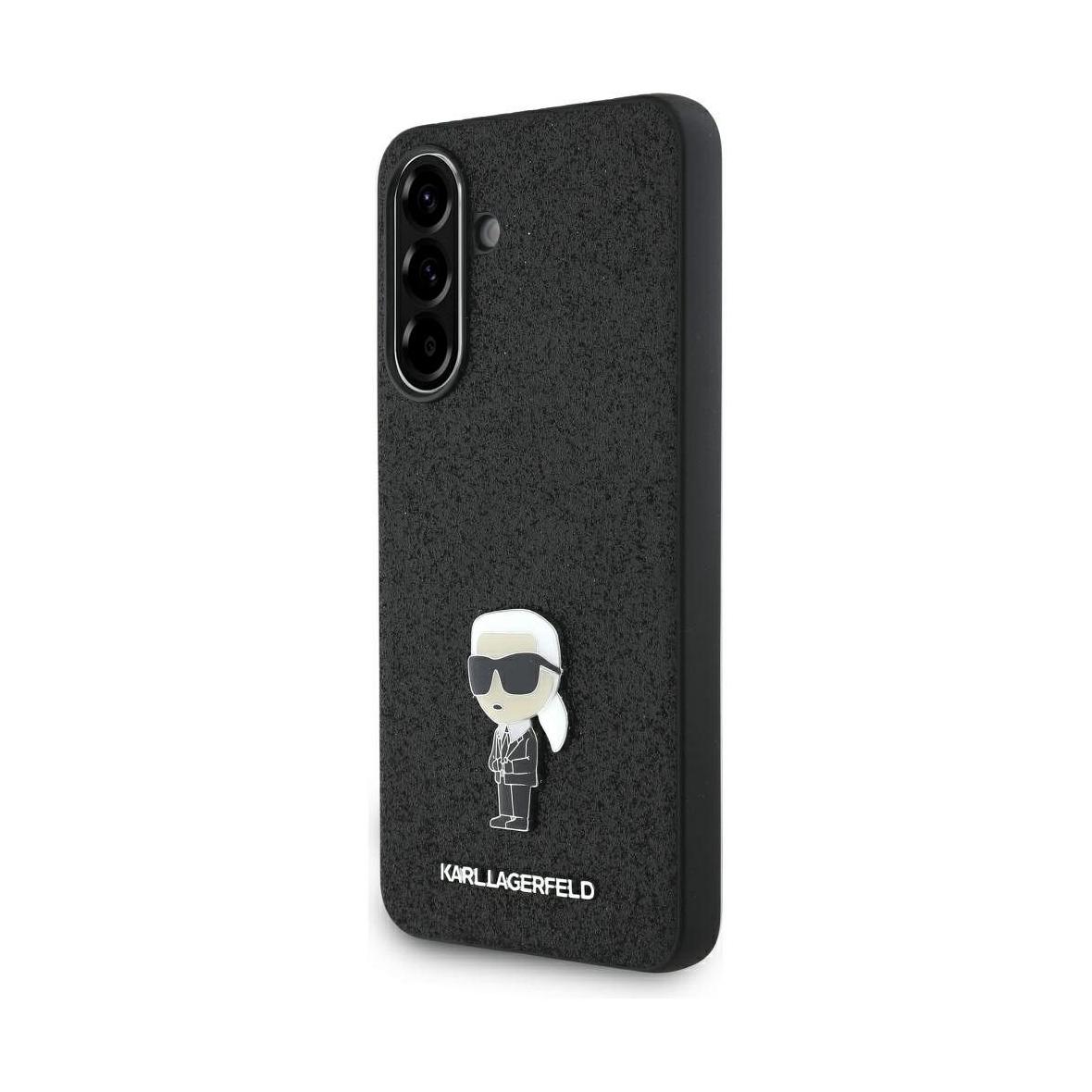 KARL LAGERFELD futerał do SAMSUNG A36 KLHCSA36GKNPSK (Fixed Glitter W/ Ikonik Metal Pin) czarny
