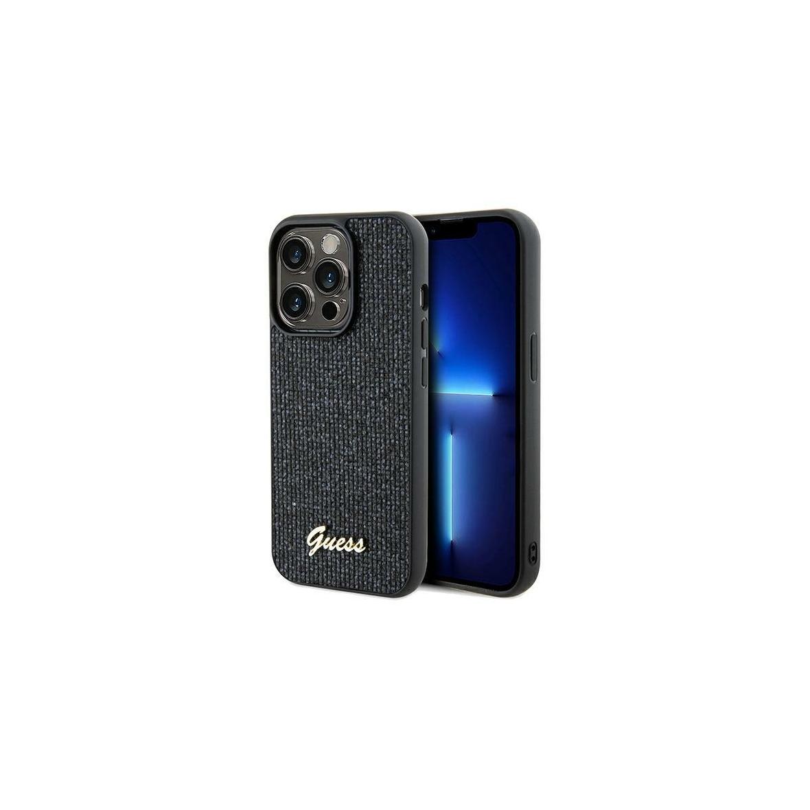 GUESS futerał do IPHONE 14 Pro GUHCP14LPMSDGSK (Disco Metal Script) czarny