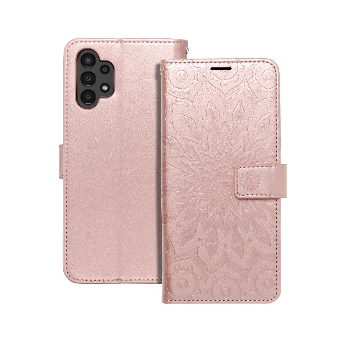 Etui z klapką na Samsung A13 4G Mezzo Book mandala złoto-różowe