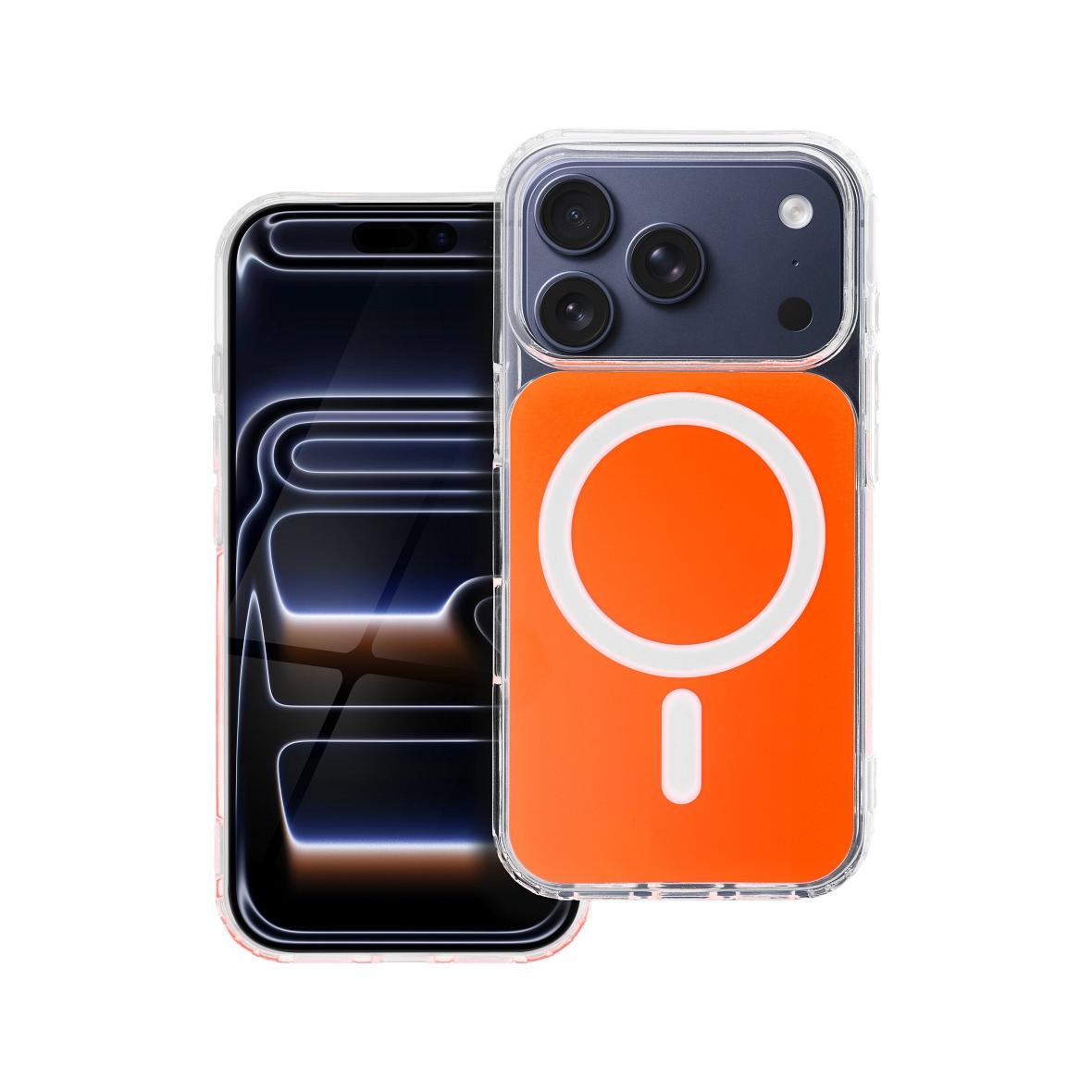 Futerał do iPhone 15 PRO Clear Fusion Mag Cover zgodny z MagSafe hermes orange