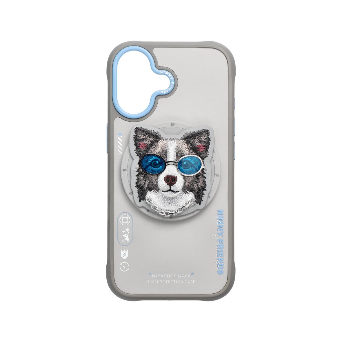 NIMMY futerał GLASSES COOL DOG kompatybilny z MagSafe do IPHONE 17 szary