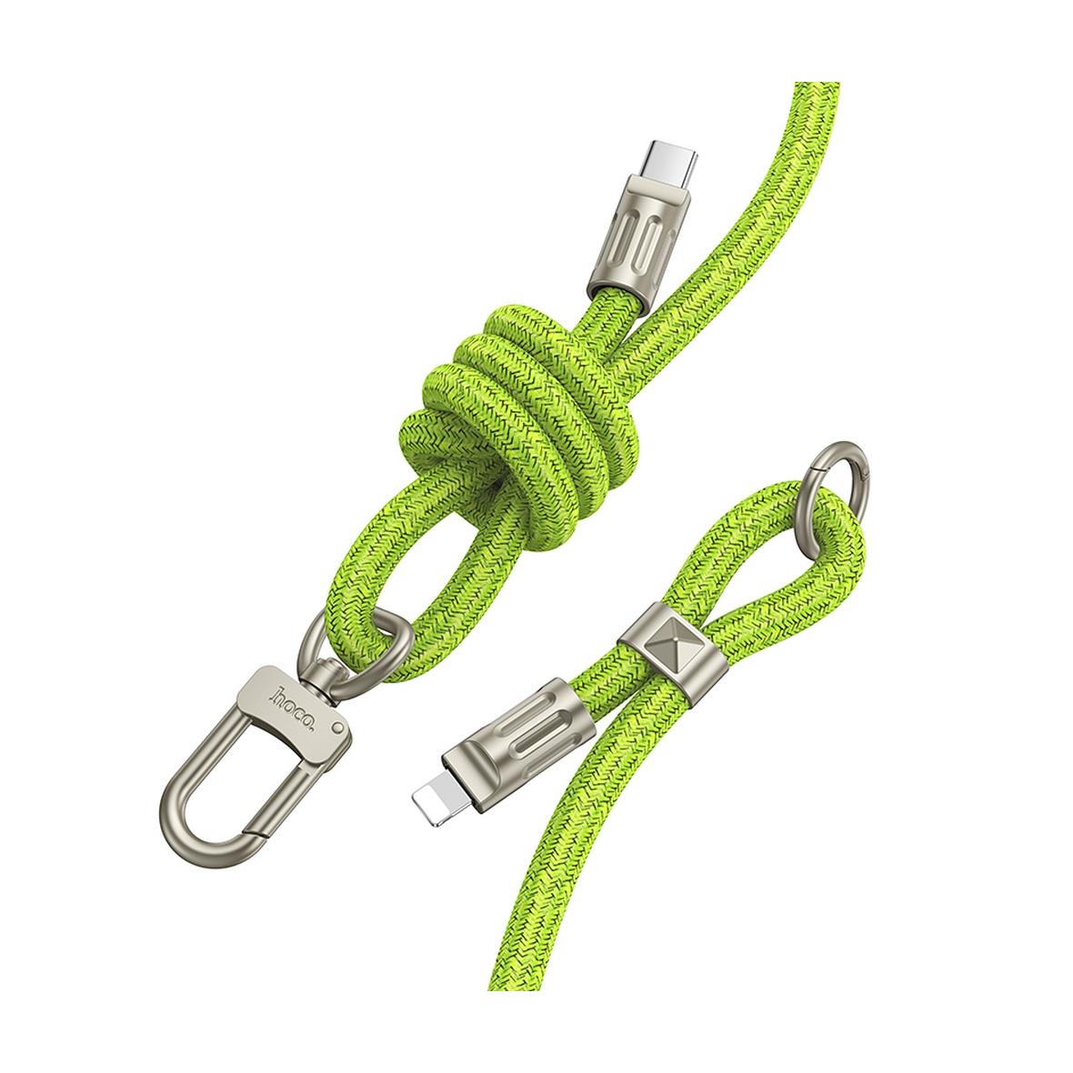 EOL HOCO kabel Typ C do Lightning w formie smyczki PD 20W GH7 1,8 m  zielony