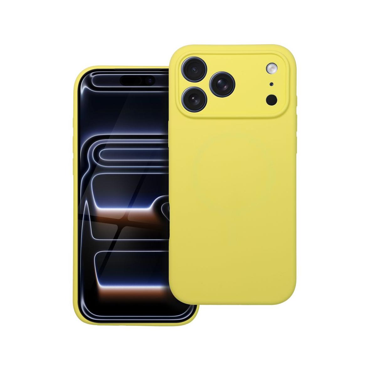 Futerał do iPhone 17 PRO MAX Silicone 2mm zgodny z MagSafe żółty