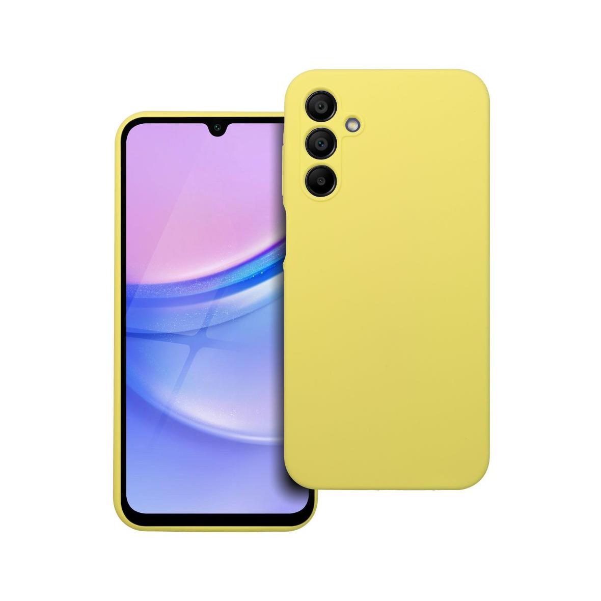 Futerał do Samsung A15 5G / A15 4G Silicone 2mm żółty