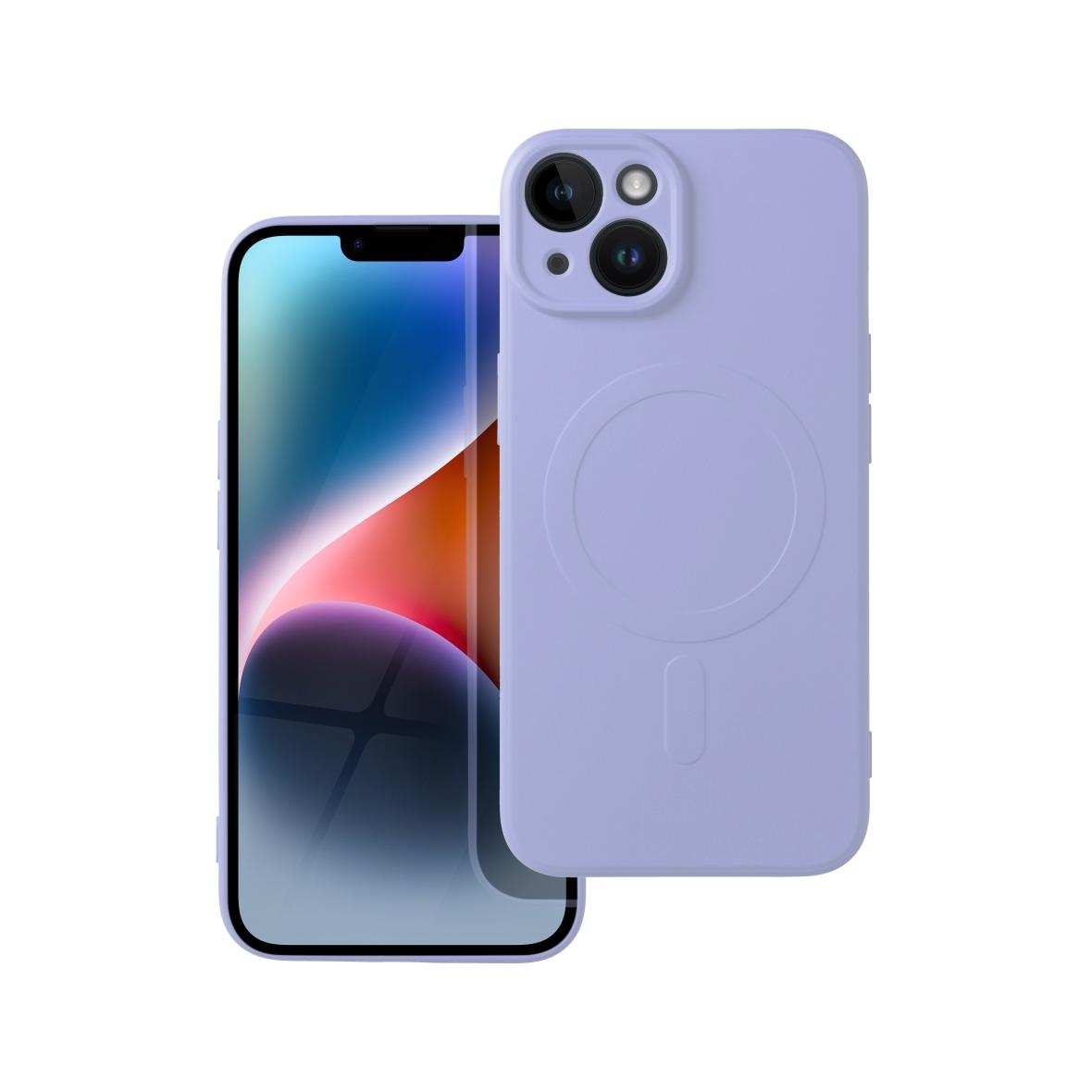 Futerał do iPhone 14 Silicone Mag Cover zgodny z MagSafe fioletowy