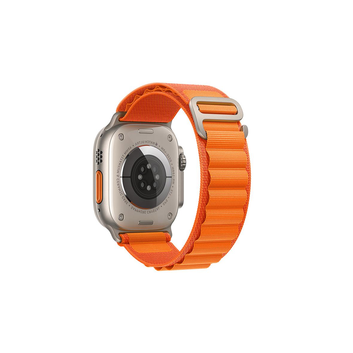 Pasek do Apple Watch Forcell F-Design FA13 sprzączka włókno poliestrowe 42 / 44 / 45 / 49 mm pomarańczowy
