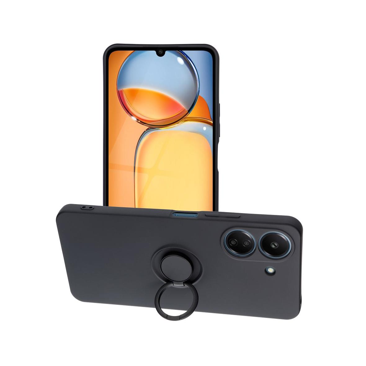 Futerał do Xiaomi Redmi 13C / Poco C65 Silicone Ring czarny