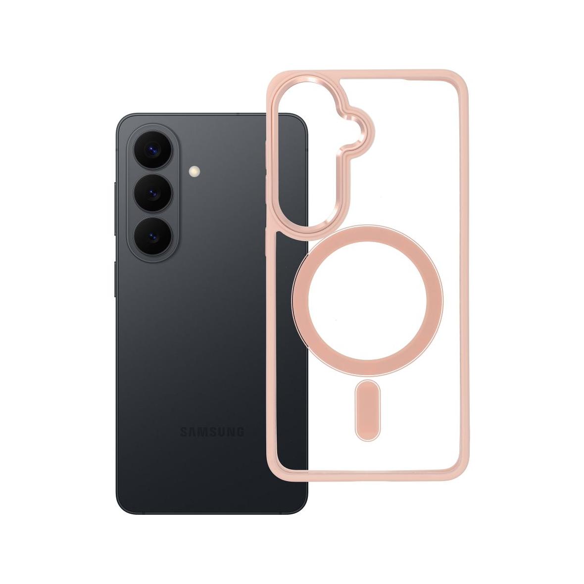 Futerał do Samsung S26 Color Edge Mag Cover zgodny z MagSafe różowy