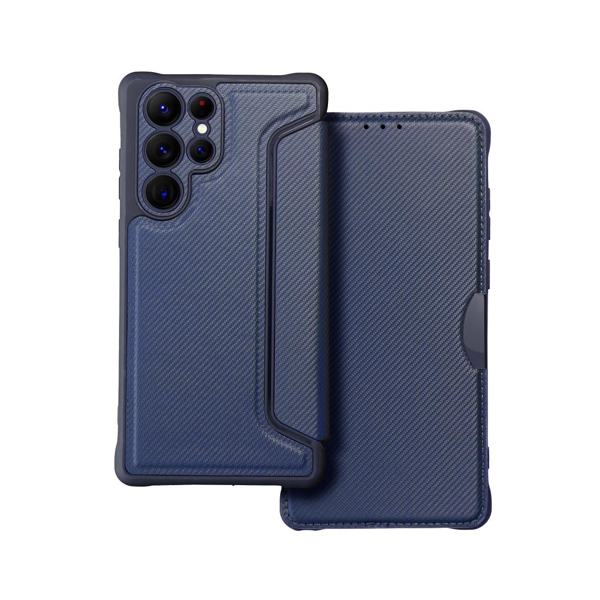 Etui z klapką na Samsung S22 ULTRA Razor Book niebieskie