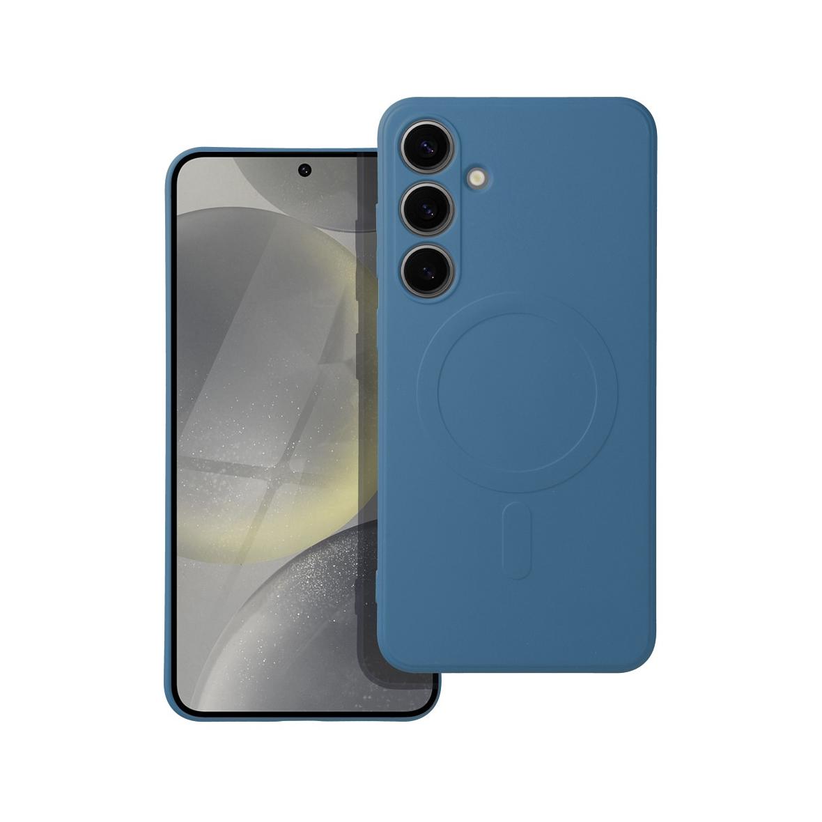 Futerał do Samsung A56 Silicone Mag Cover zgodny z MagSafe niebieski