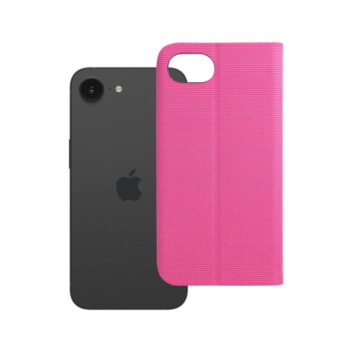 Etui z klapką na iPhone 16e (SE 4 2025) Sensitive Book różowe