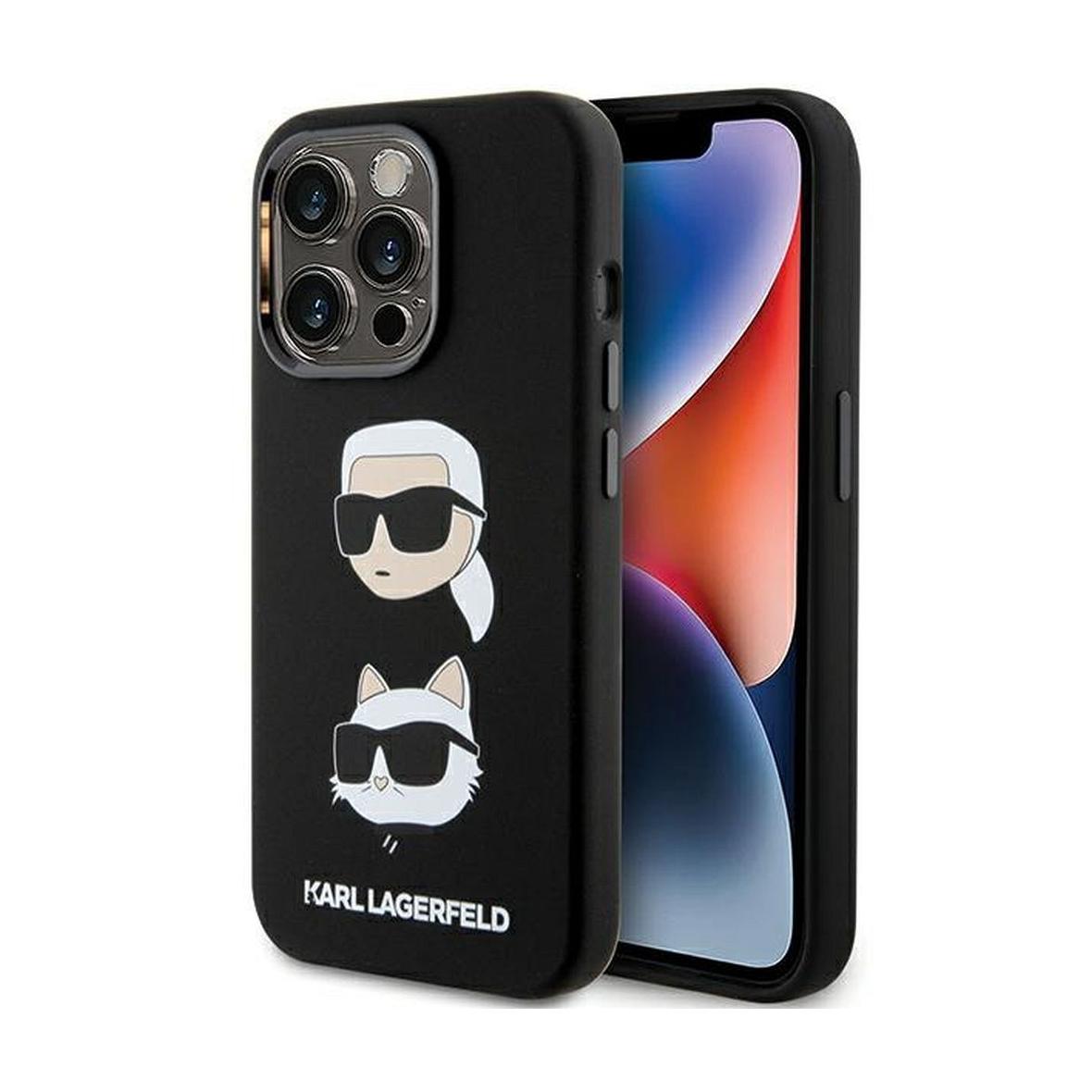 KARL LAGERFELD futerał do IPHONE 15 Pro Max KLHCP15XSDHKCNK (Silicone KC) czarny