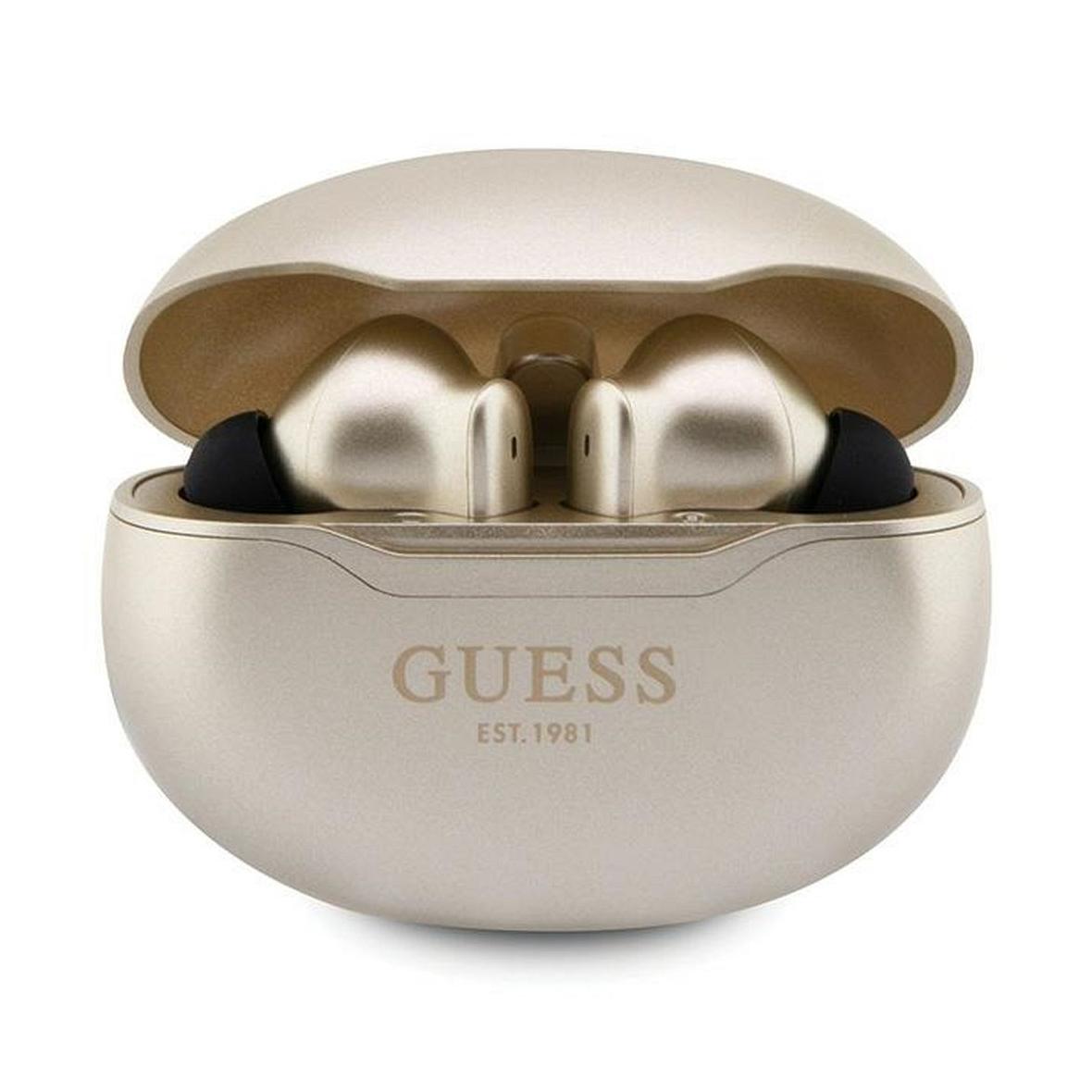 GUESS słuchawki bezprzewodowe bluetooth TWS + stacja dokująca GUTWST50ED (Classic EST) złote