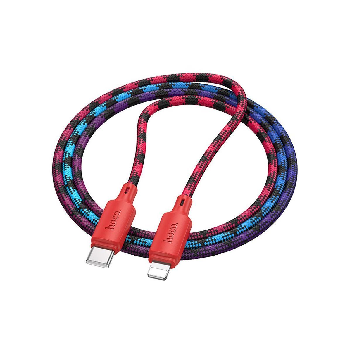 Kabel USB C do Lightning Hoco PD 27W 1 m X116 gradient czerwony