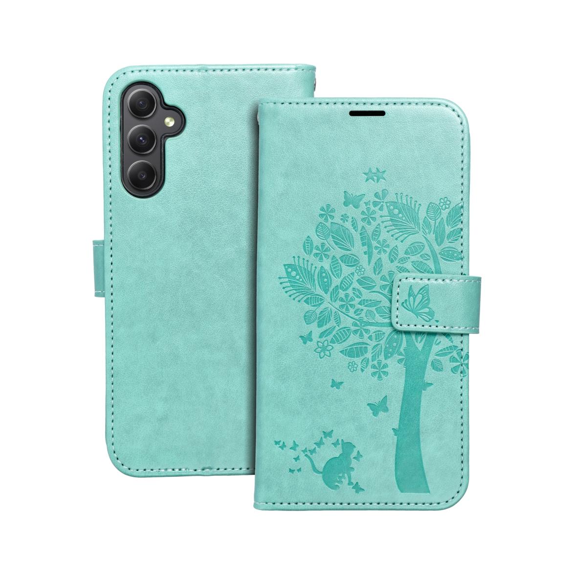 Etui z klapką na Samsung A34 5G Mezzo Book drzewo zielone