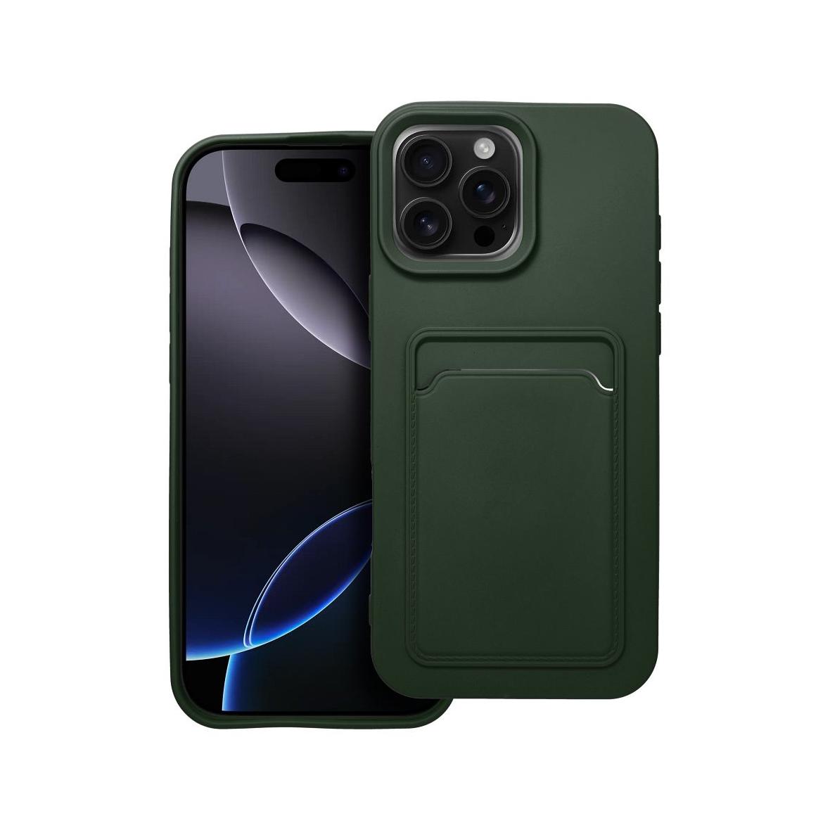 Futerał do iPhone 16 PRO MAX Card Case zielony