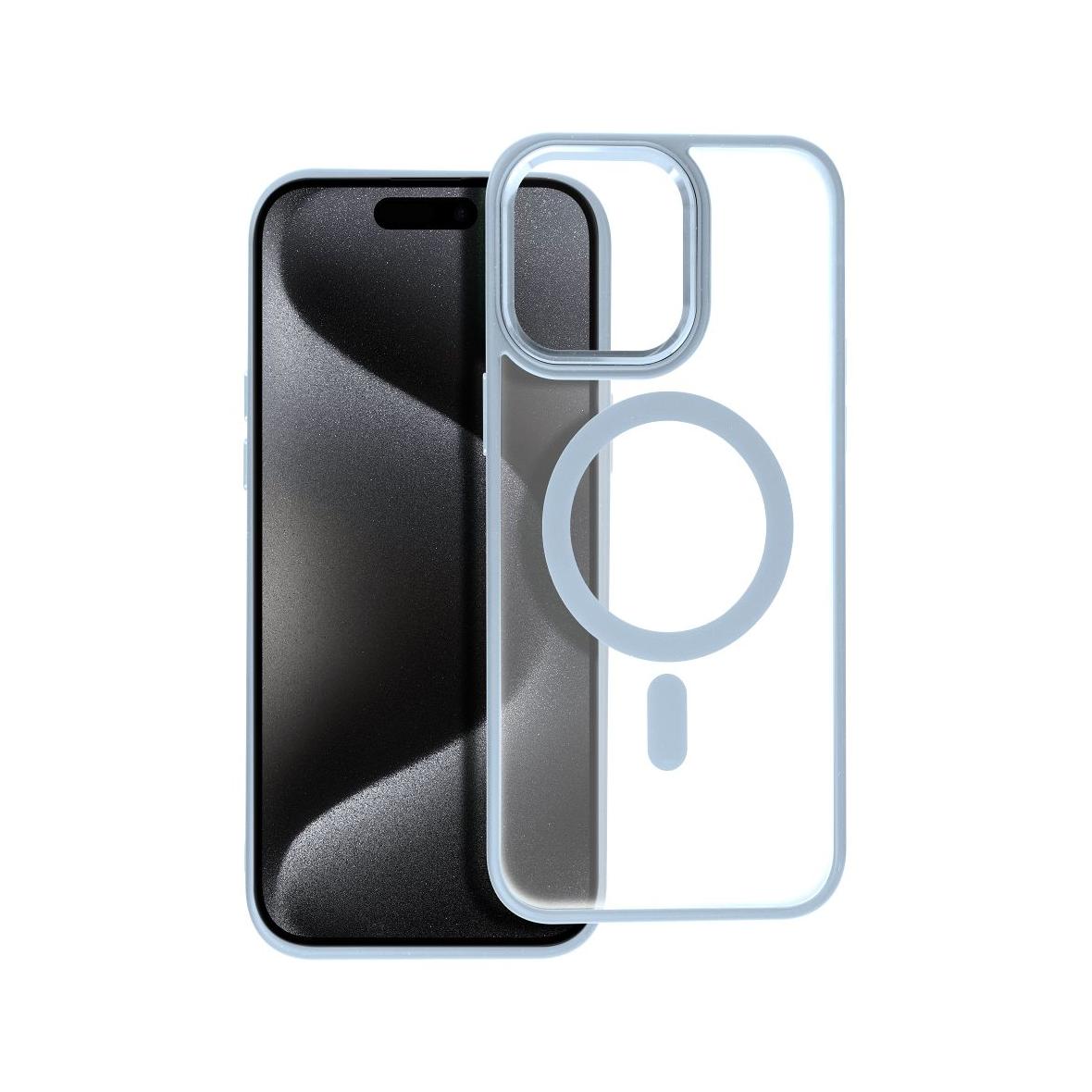 Futerał MATTE MAG COVER kompatybilny z MagSafe do IPHONE 15 Pro Max niebieski