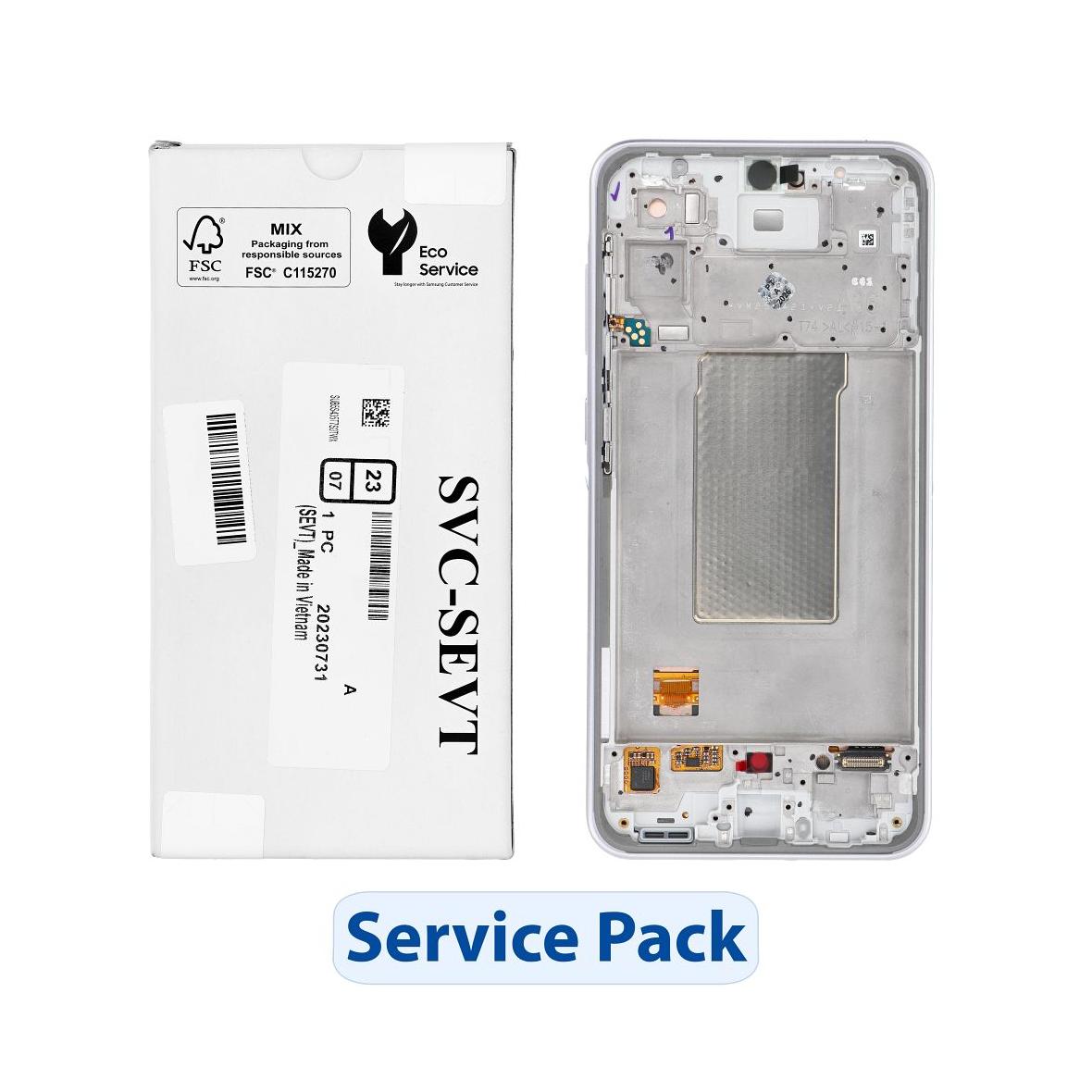 ServicePack Wyświetlacz LCD SAMSUNG A36 5G A366B Purple GH82-36841D