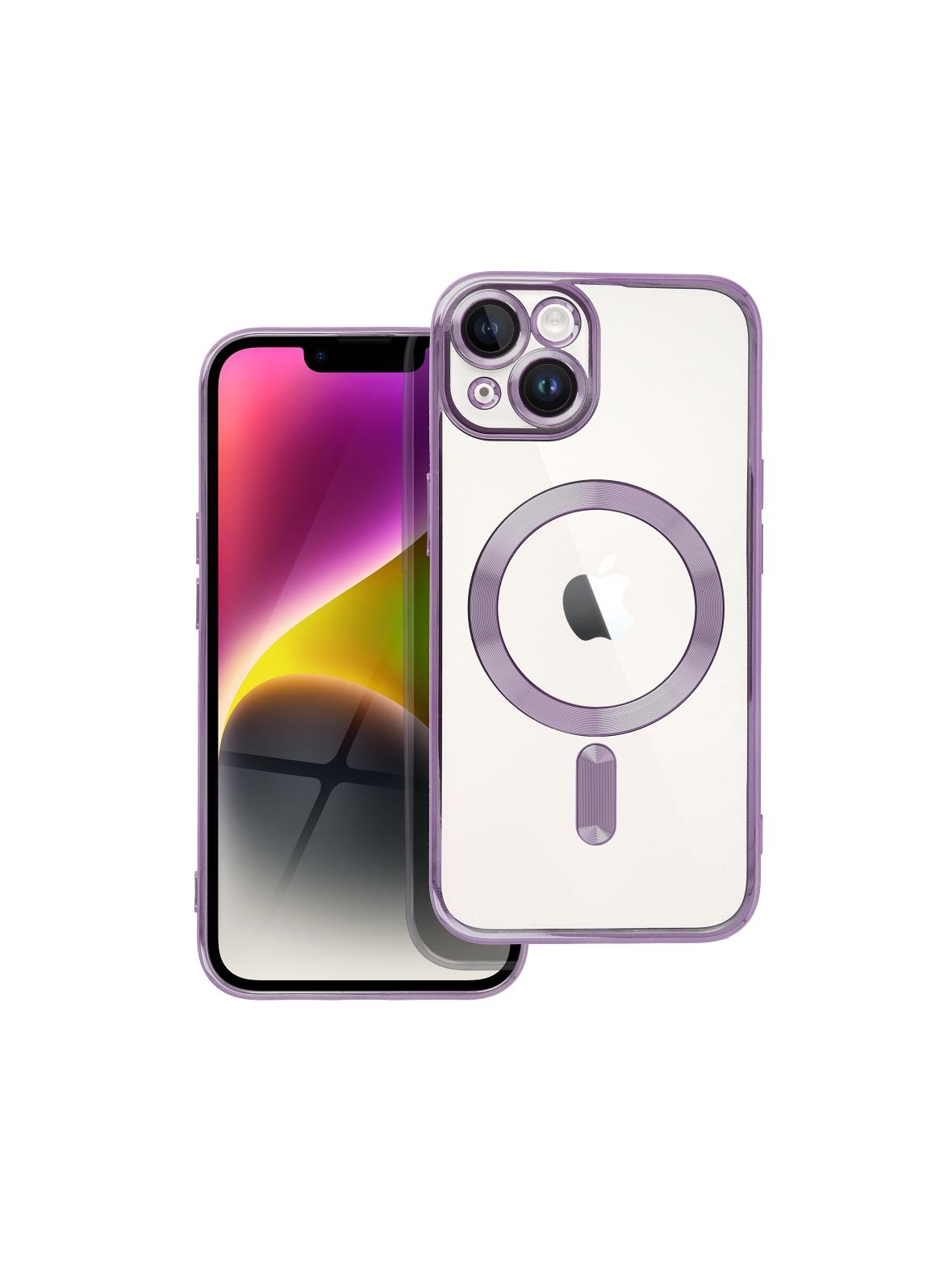 Futerał ELECTRO MAG COVER kompatybilny z MagSafe do IPHONE 14 fioletowy