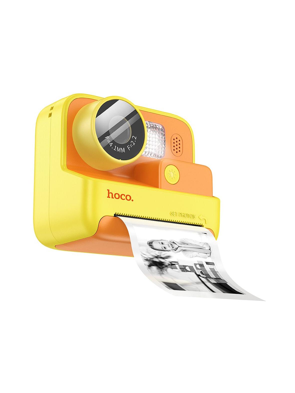 Aparat cyfrowy dla dzieci z drukarką Hoco 1MP 2,0" HD Ready DV200 zółty