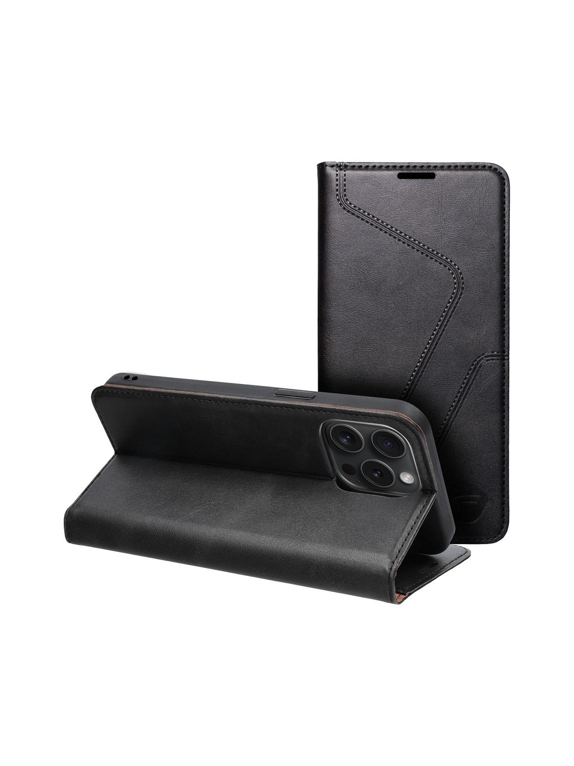 Pokrowiec na iPhone 15 PRO MAX Forcell F-Protect RFID Blocker Book czarny