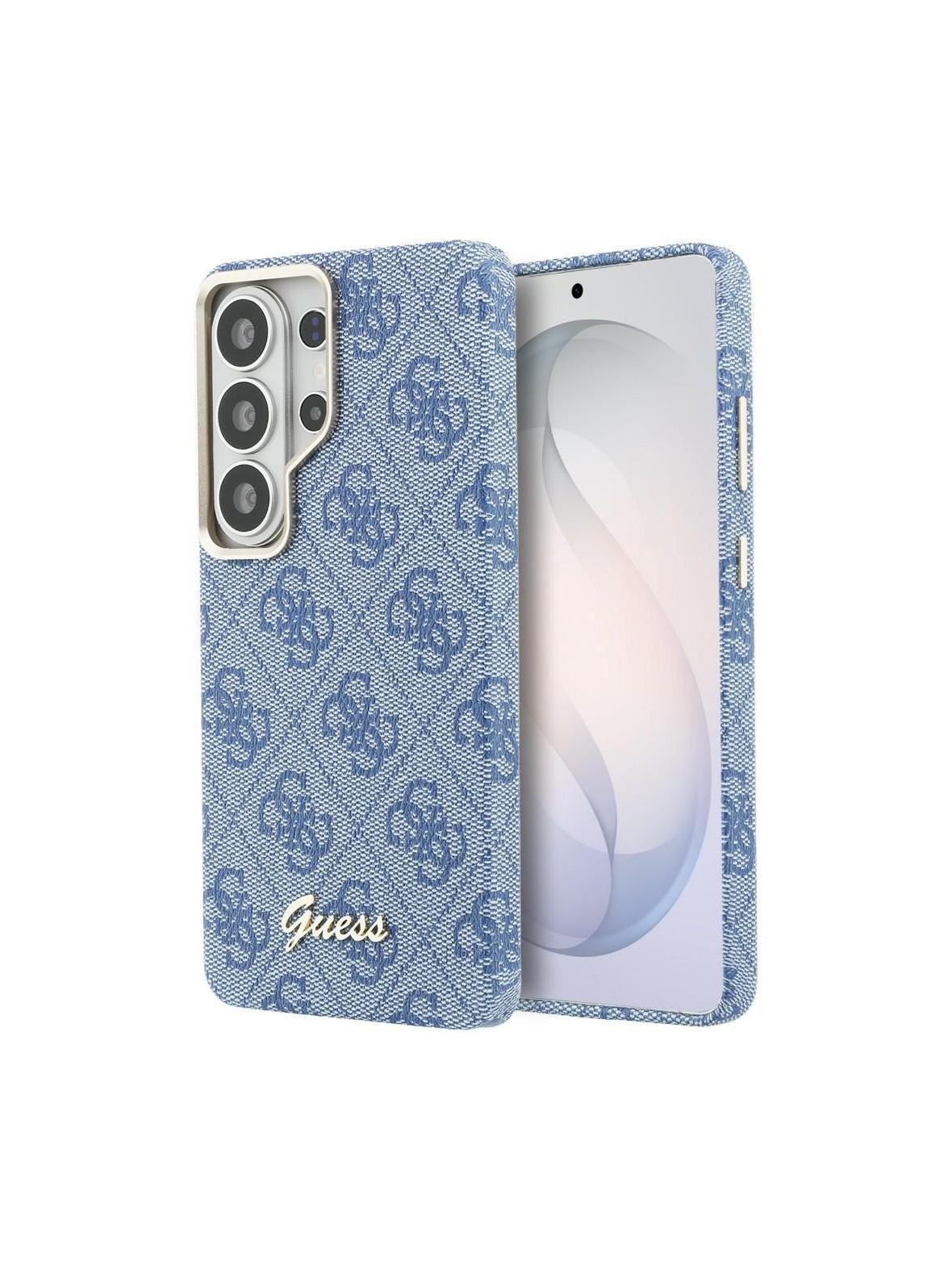 GUESS futerał do SAMSUNG S26 Ultra GUHMS26L5P4FWMSB (4G Script MagSafe) niebieski