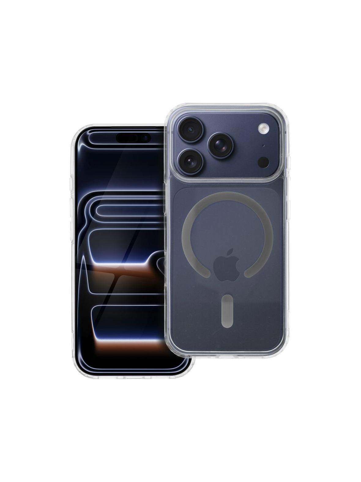 Drop Glue Colorful Ring Mag Cover kompatybilny z MagSafe pasuje do IPHONE 17 Pro szary