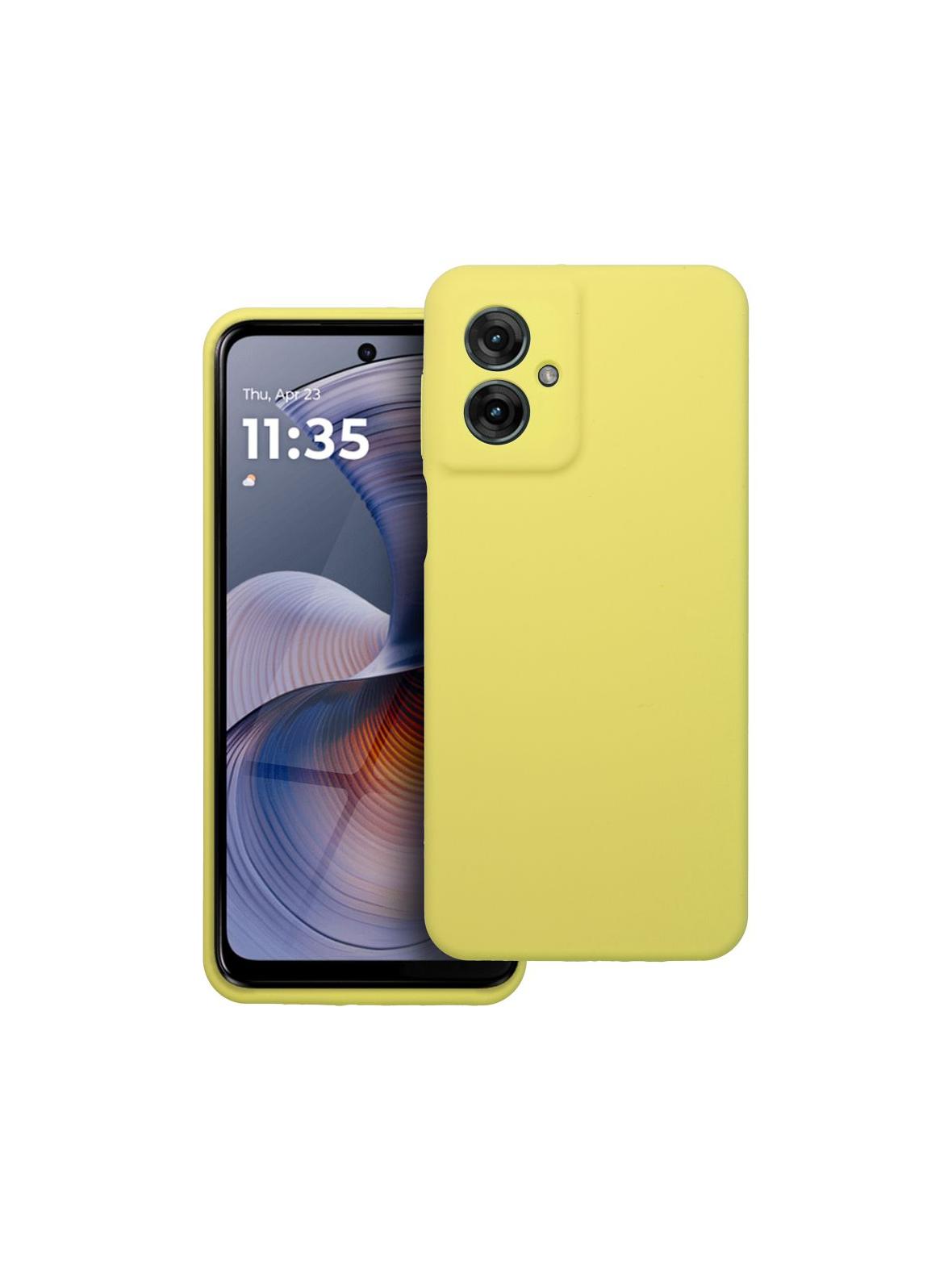 Futerał SILICONE 2mm do MOTOROLA G55 5G żółty