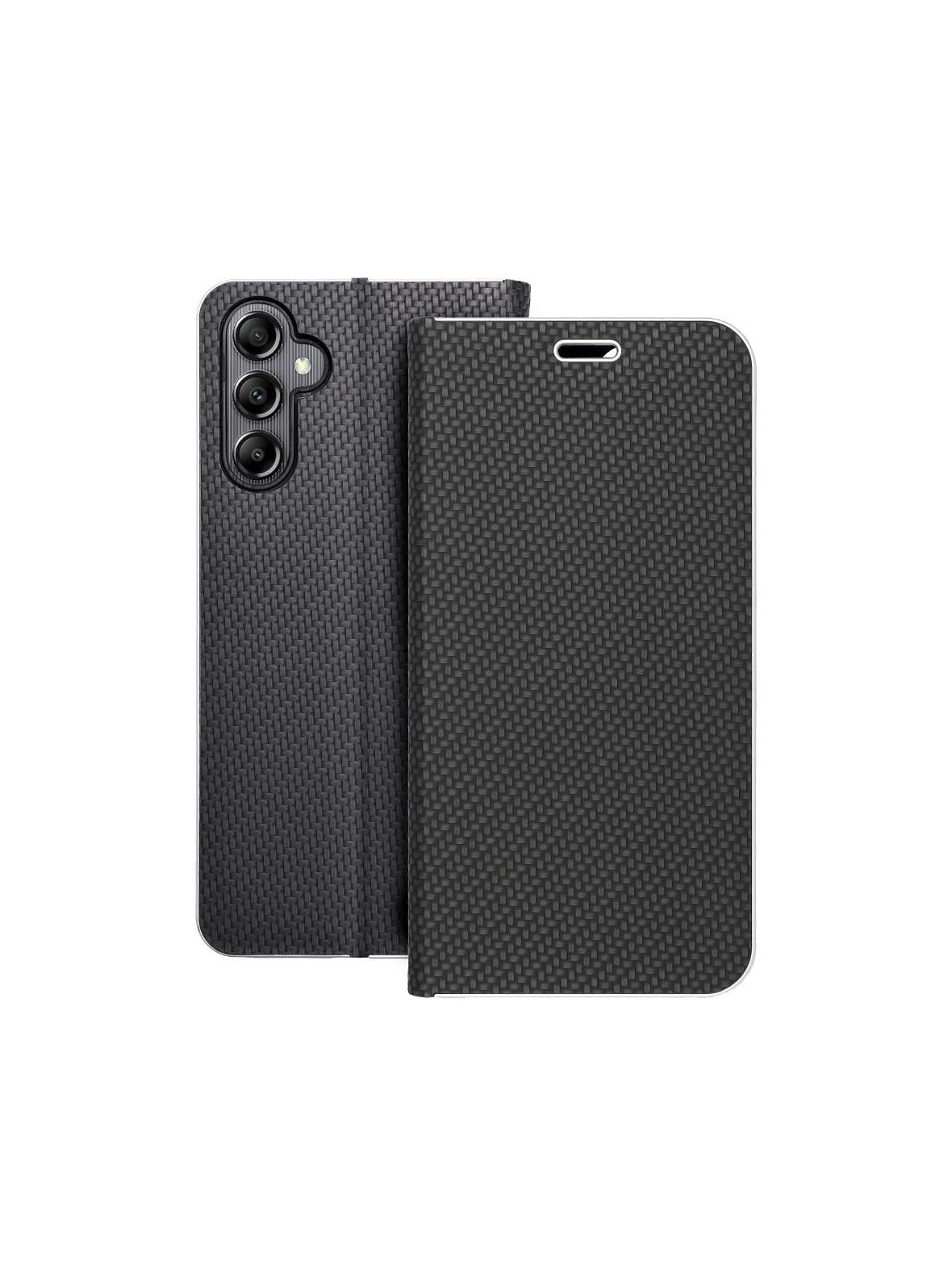 Kabura LUNA Book Carbon do SAMSUNG A14 4G / A14 5G czarny