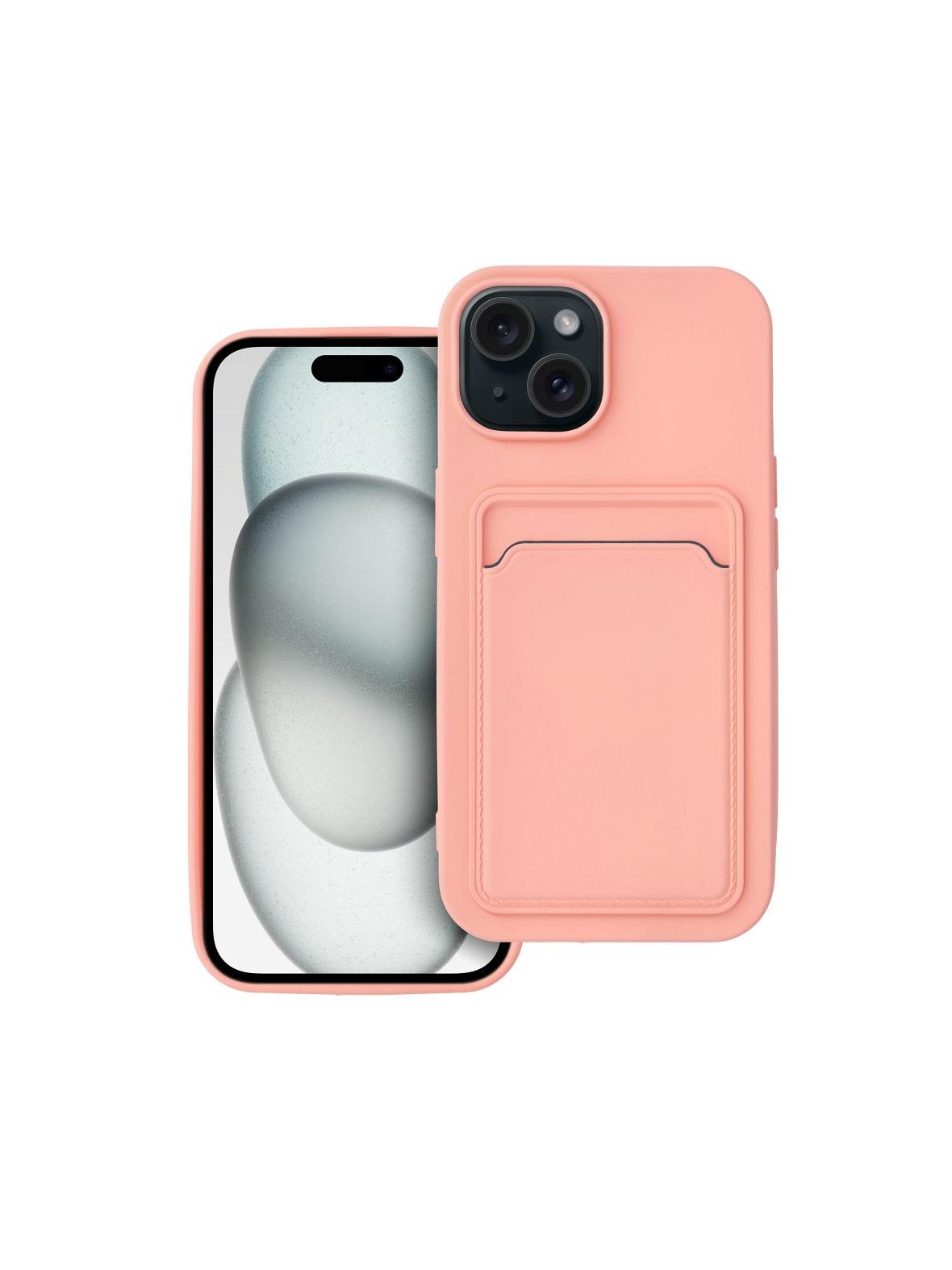 Futerał CARD CASE do IPHONE 15 różowy