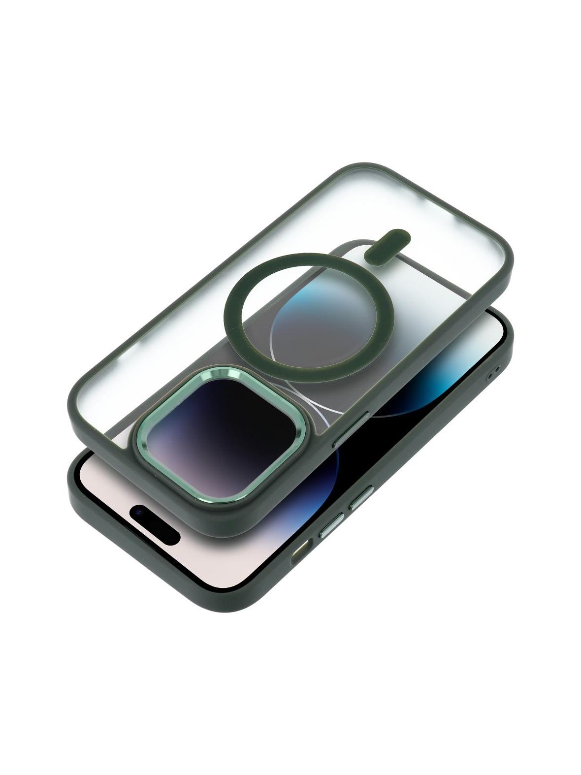 Futerał MATTE MAG COVER kompatybilny z MagSafe do IPHONE 16 zielony