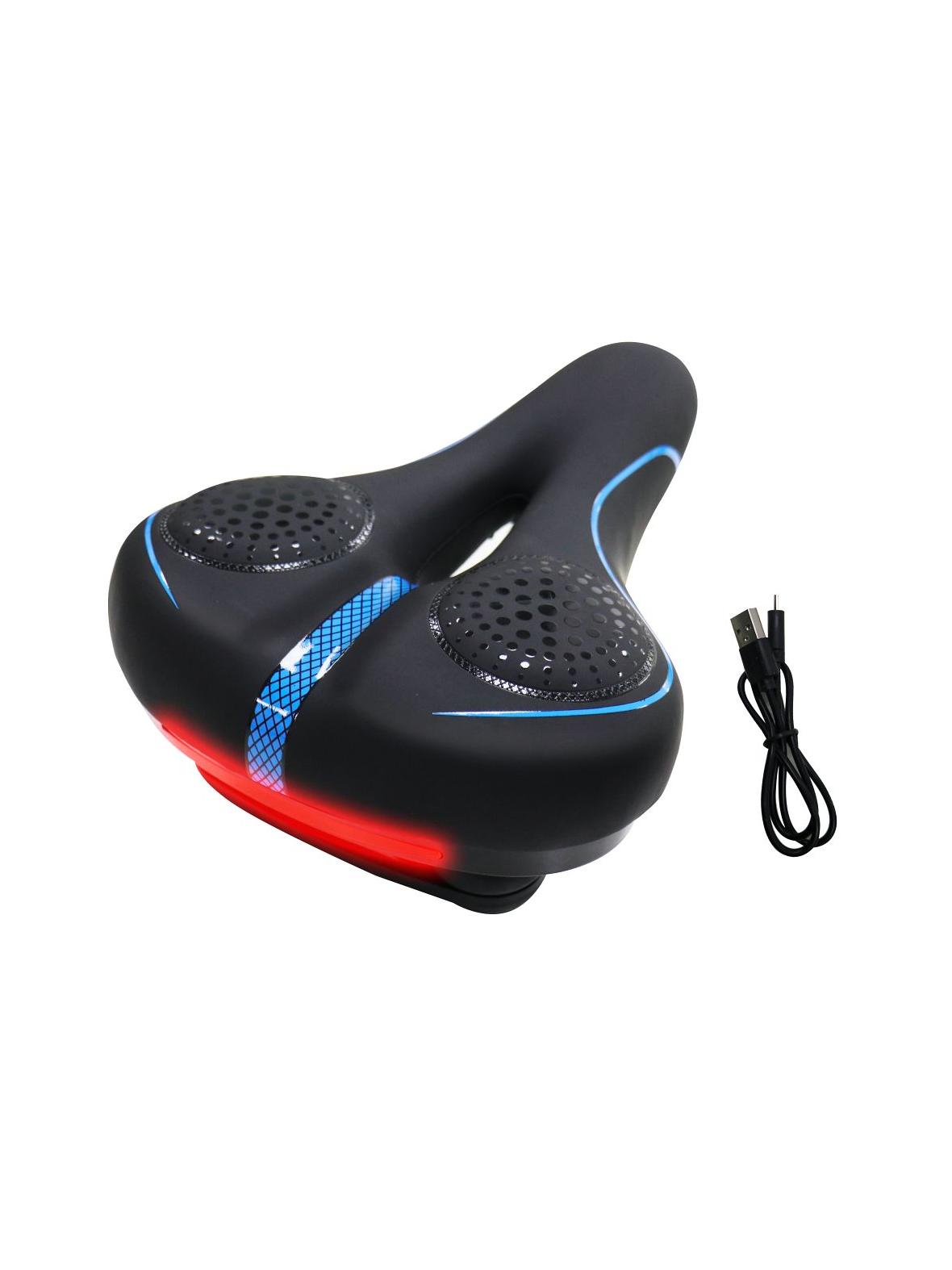 Siodełko rowerowe z wbudowaną lampką LED FSBSD-232-1 czarne