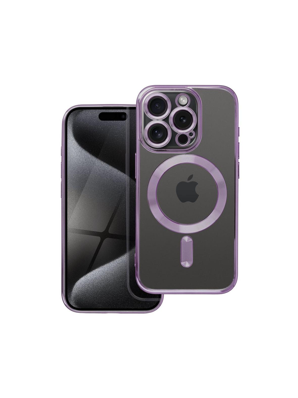 Futerał ELECTRO MAG COVER kompatybilny z MagSafe do IPHONE 15 Pro fioletowy