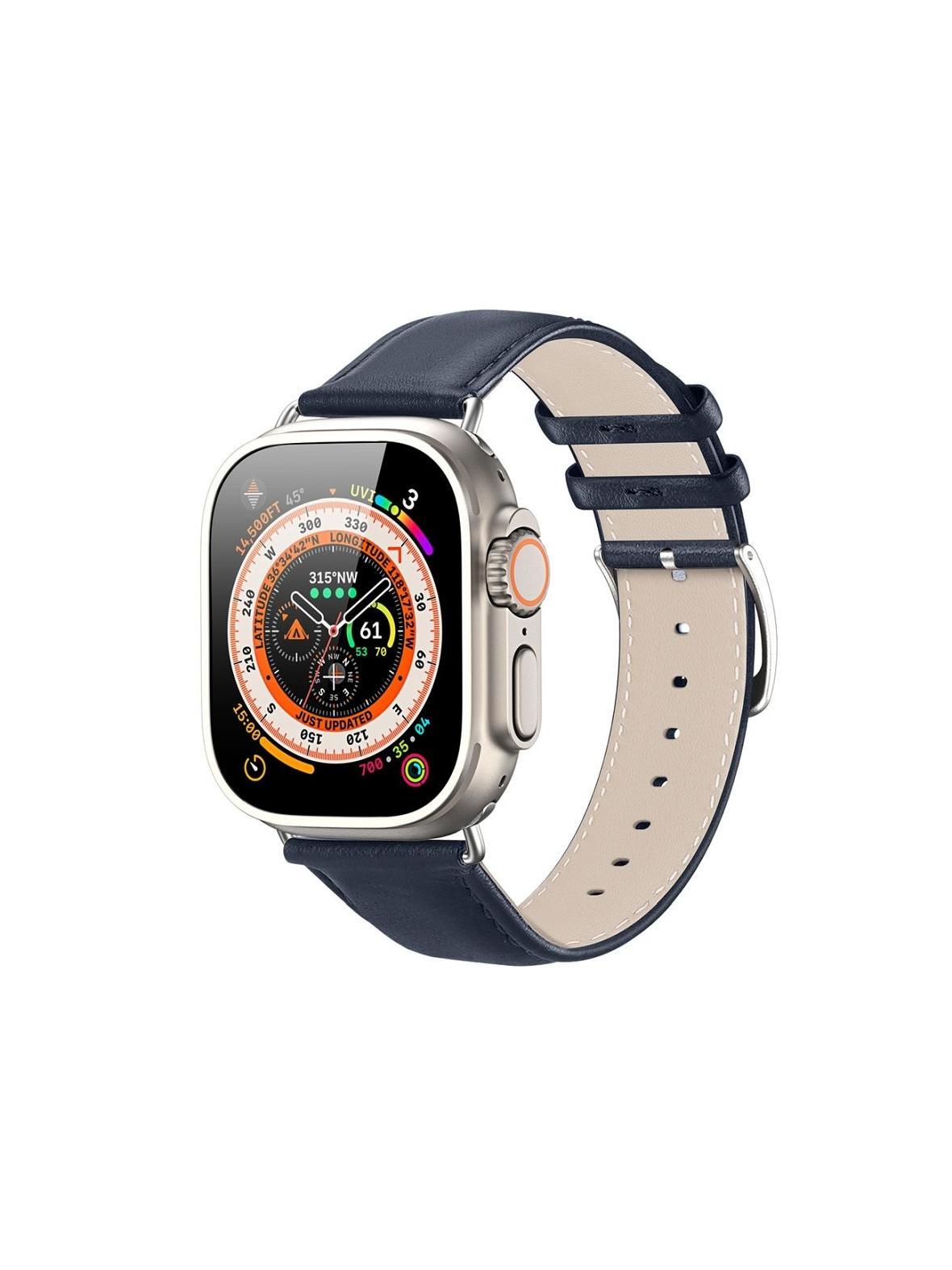 DUX DUCIS pasek YS skórzany do Apple Watch 38 / 40 / 41 mm niebieski