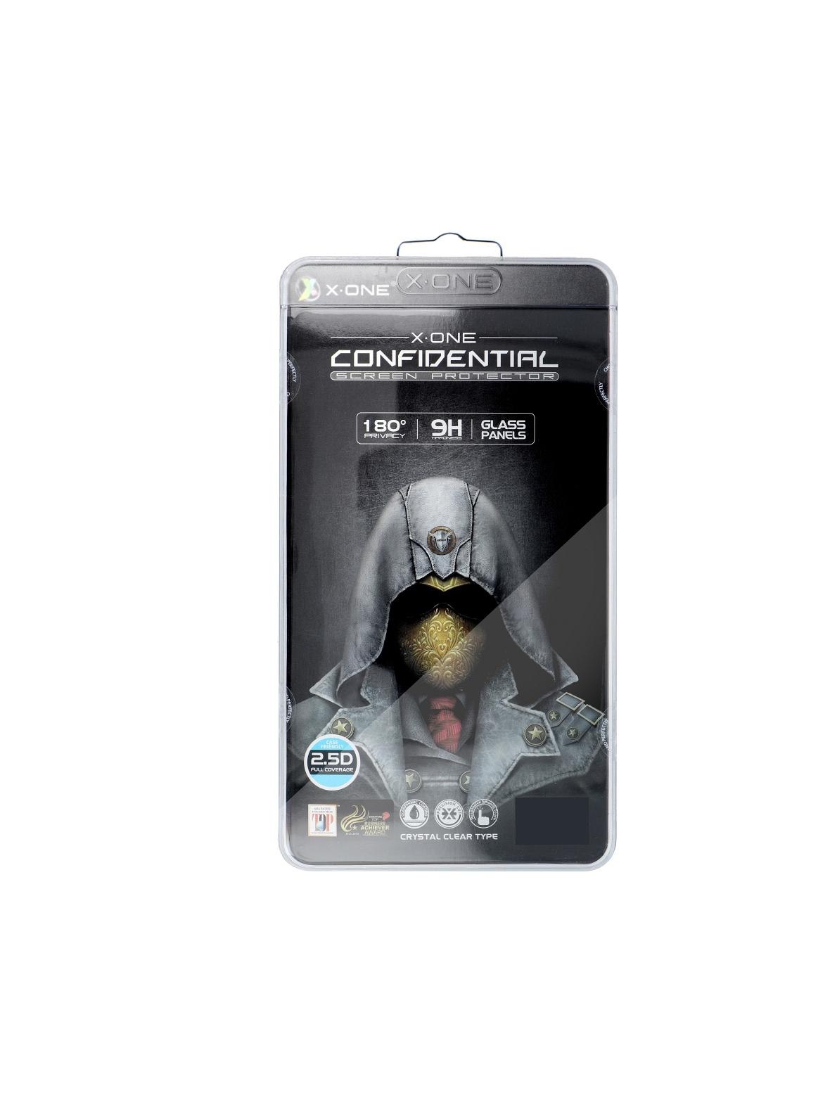 Szkło hartowane X-ONE Full Cover Extra Strong Privacy - do iPhone 13/13 Pro/14/16e (SE 4 2025) 6,1" (full glue) czarny