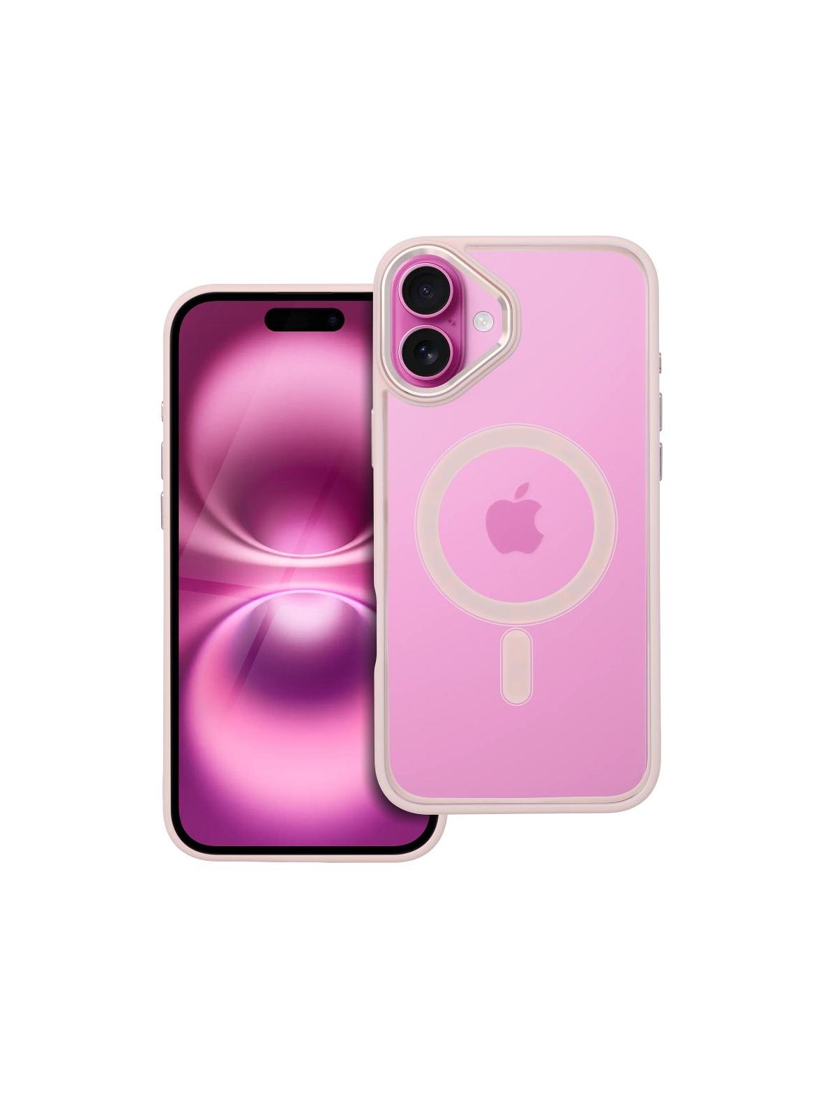 Futerał COLOR EDGE MAG COVER kompatybilny z MagSafe do IPHONE 16 Plus różowy