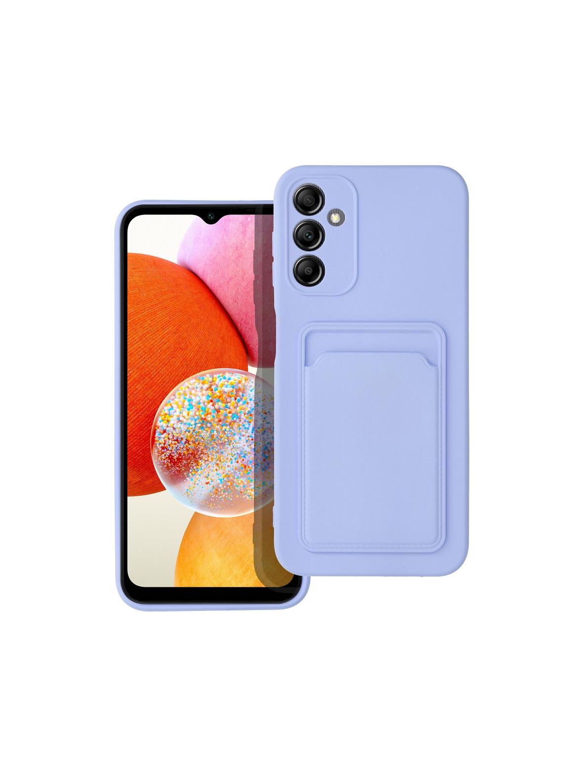 Futerał CARD CASE do SAMSUNG A14 5G / A14 4G fioletowy