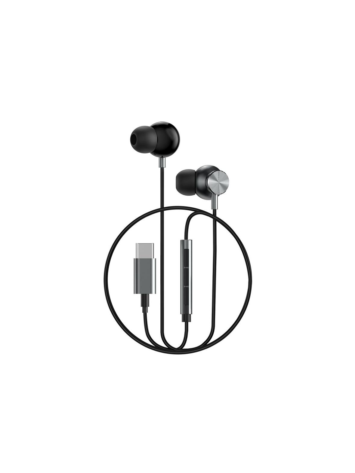 WiWU - Słuchawki stereo na kablu EB315 USB C (DAC) - szare