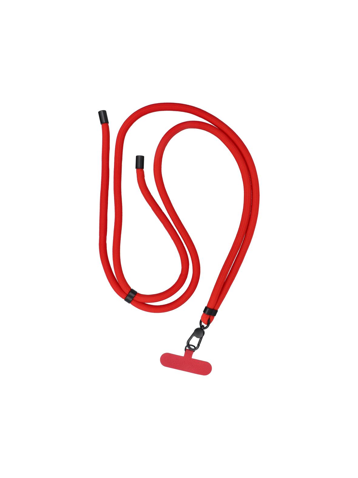 Smycz do telefonu, Zawieszka do telefonu - SWING (8mm) z regulacją długości / długość sznura 165cm (max 82,5cm w pętli) / na ramię lub szyję - czerwony