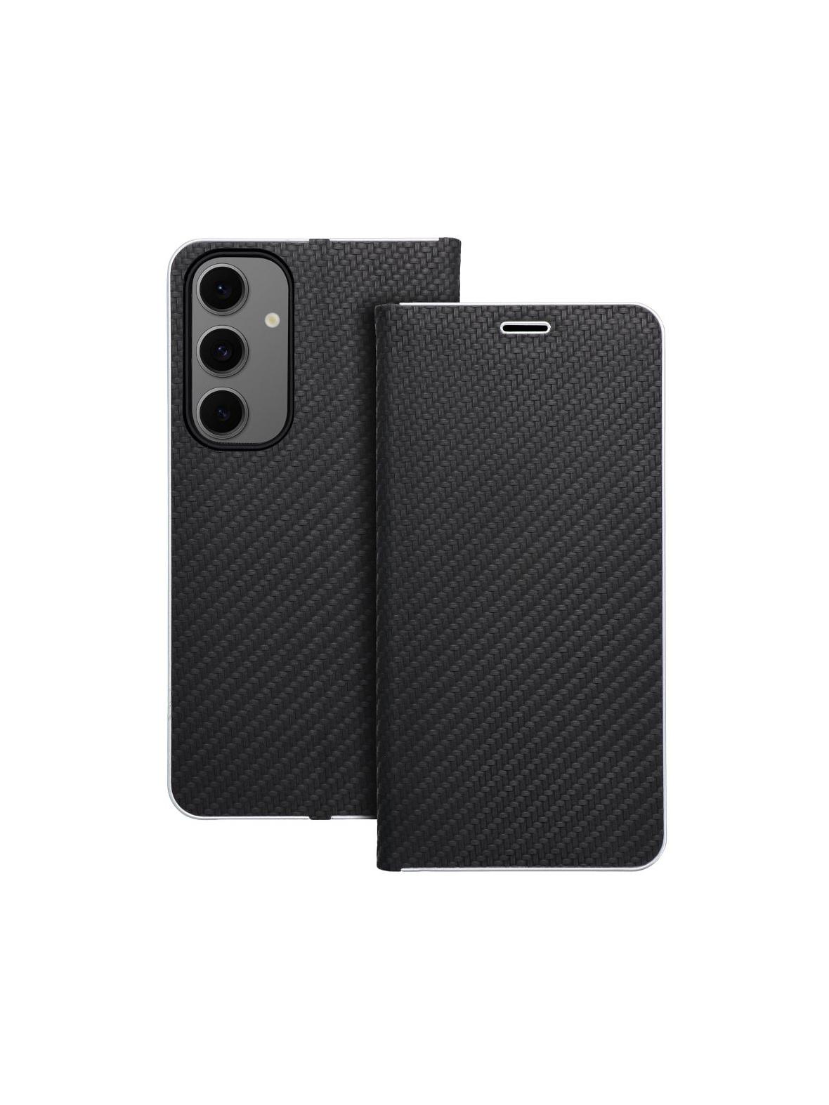 Kabura LUNA Book Carbon do SAMSUNG S24 FE czarny