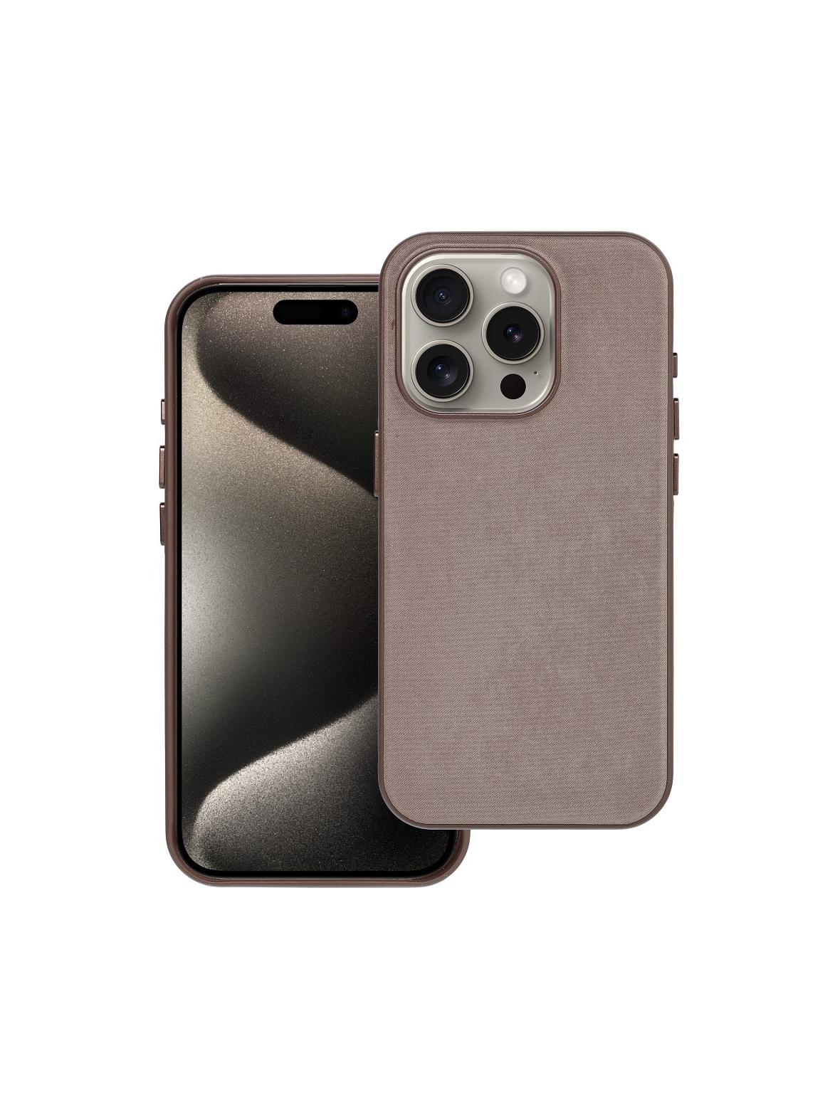 Futerał WOVEN MAG COVER kompatybilny z MagSafe do IPHONE 15 Pro jasny brązowy