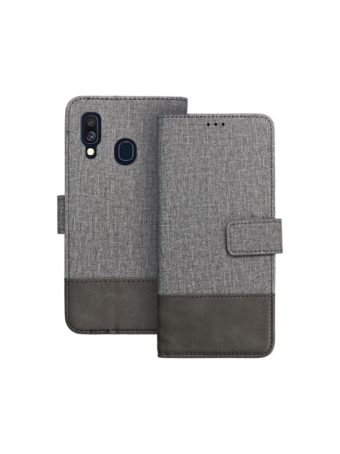 Kabura GOMMA Book do SAMSUNG A40 szary