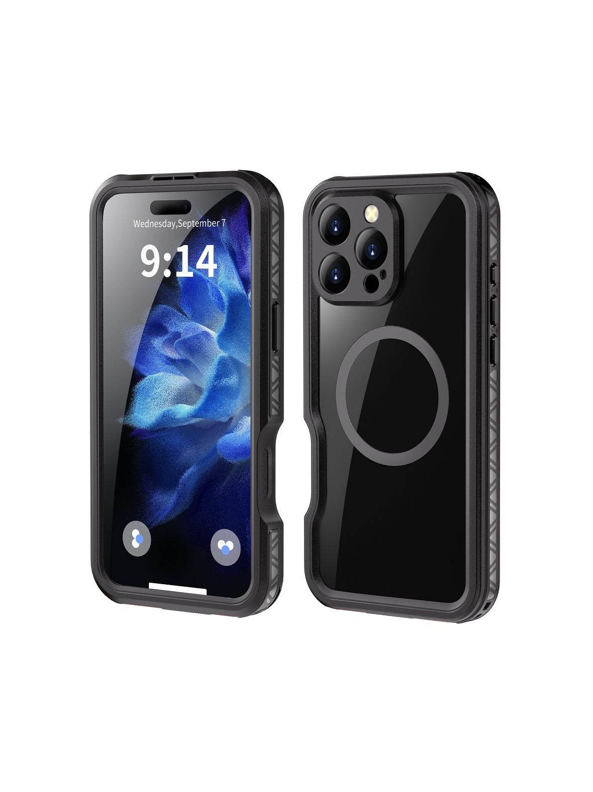 Futerał wodoodporny SHELLBOX GT kompatybilny z MagSafe do IPHONE 16 Pro Max czarny